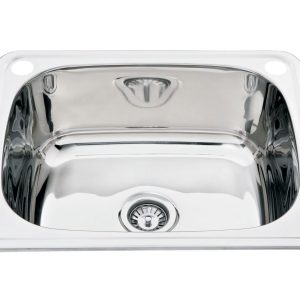 Base Inset Laundry Trough 1 Tap hole & Bypass 45 litres Stainless Steel