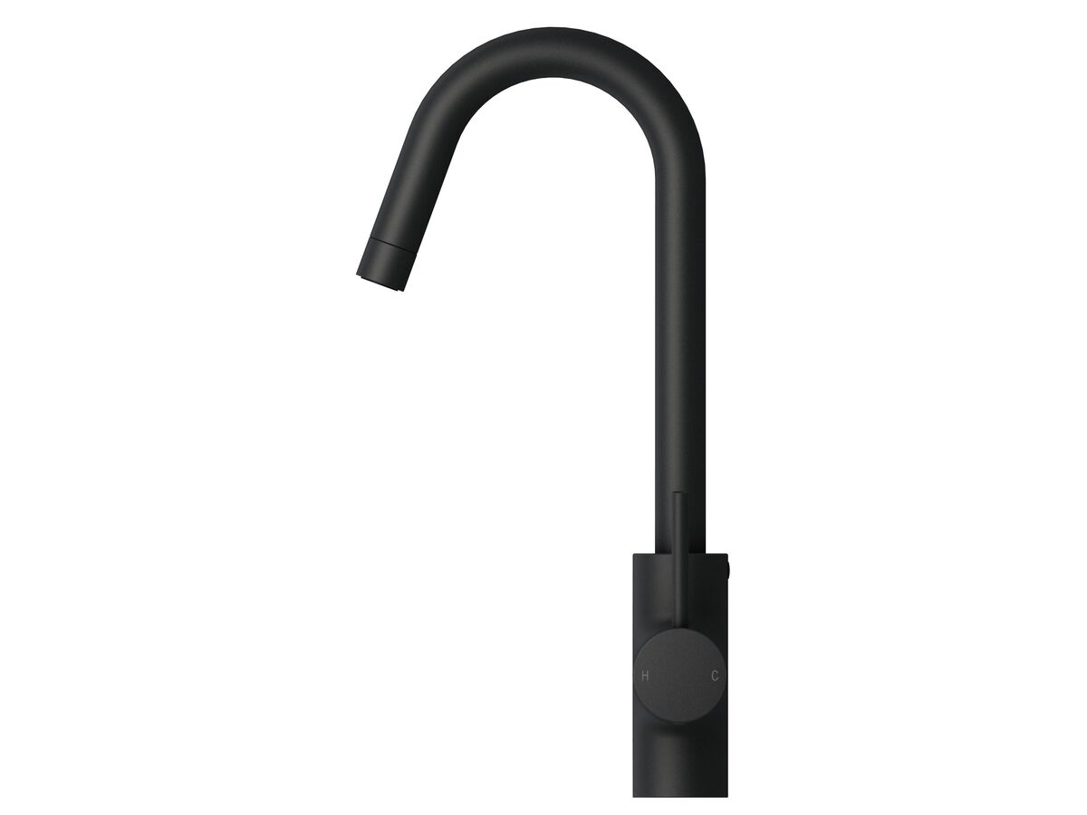 Mizu Drift MK2 Gooseneck Sink Mixer Tap Matte Black - Image 2