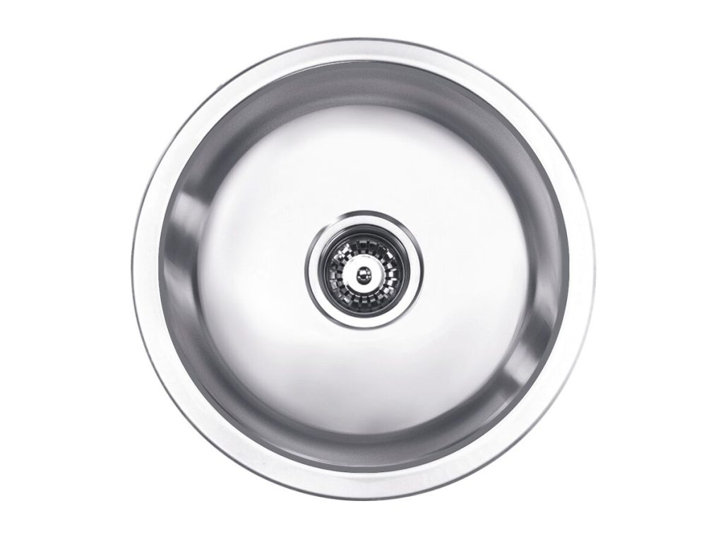 Posh Solus Round Inset/Undermount Sink No Tap hole 430mm Stainless Steel