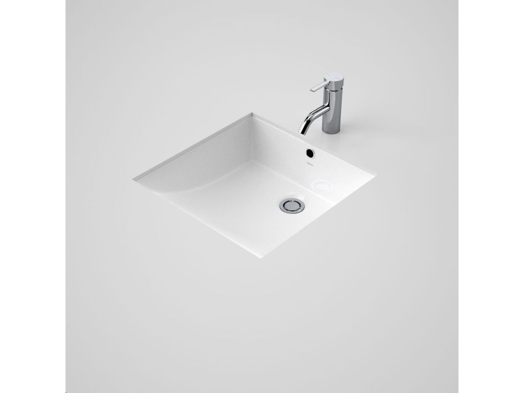 Caroma Liano Under Counter Basin 430mm White 1 Tap Hole