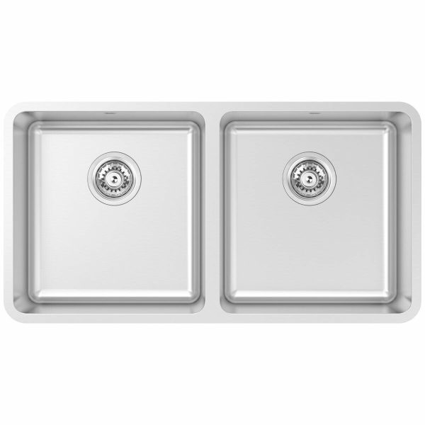 Abey Lago 840mm Double Bowl Undermount Sink