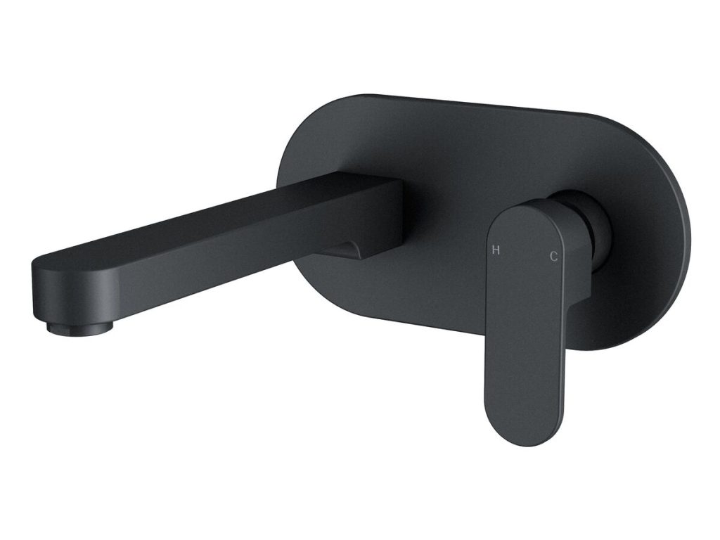 Mizu-Soothe-Wall-Bath-Mixer-Set-200mm-Matte-Black