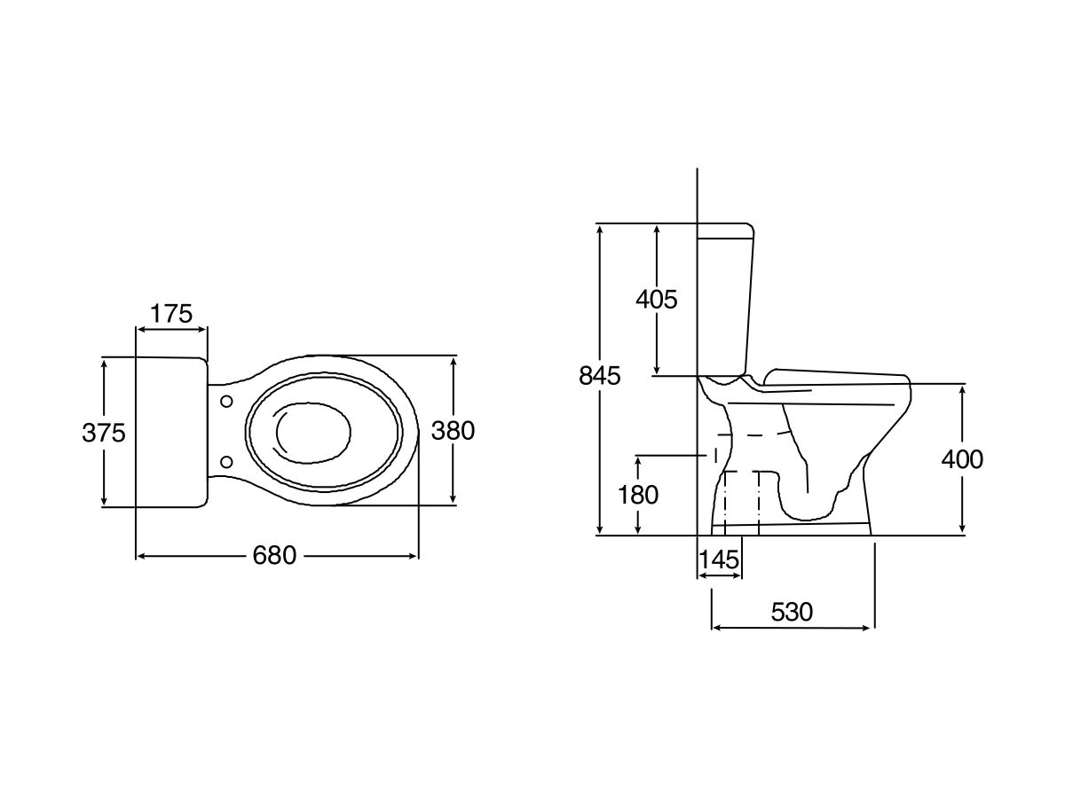 Posh Solus Square Close Coupled Toilet Suite S Trap with Soft Close Quick Release Seat White/Chrome New (4 Star) - Image 5