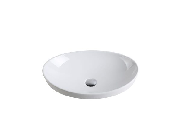 Kado Neue Oval Semi Inset Basin No Taphole 560mm White - RYVE Bathrooms ...
