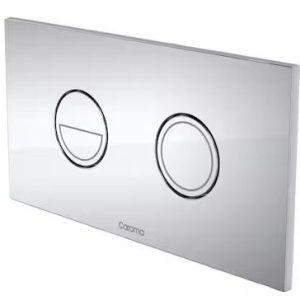 Caroma Invisi Series II Round Dual Metal Flush Plate & Buttons - Chrome