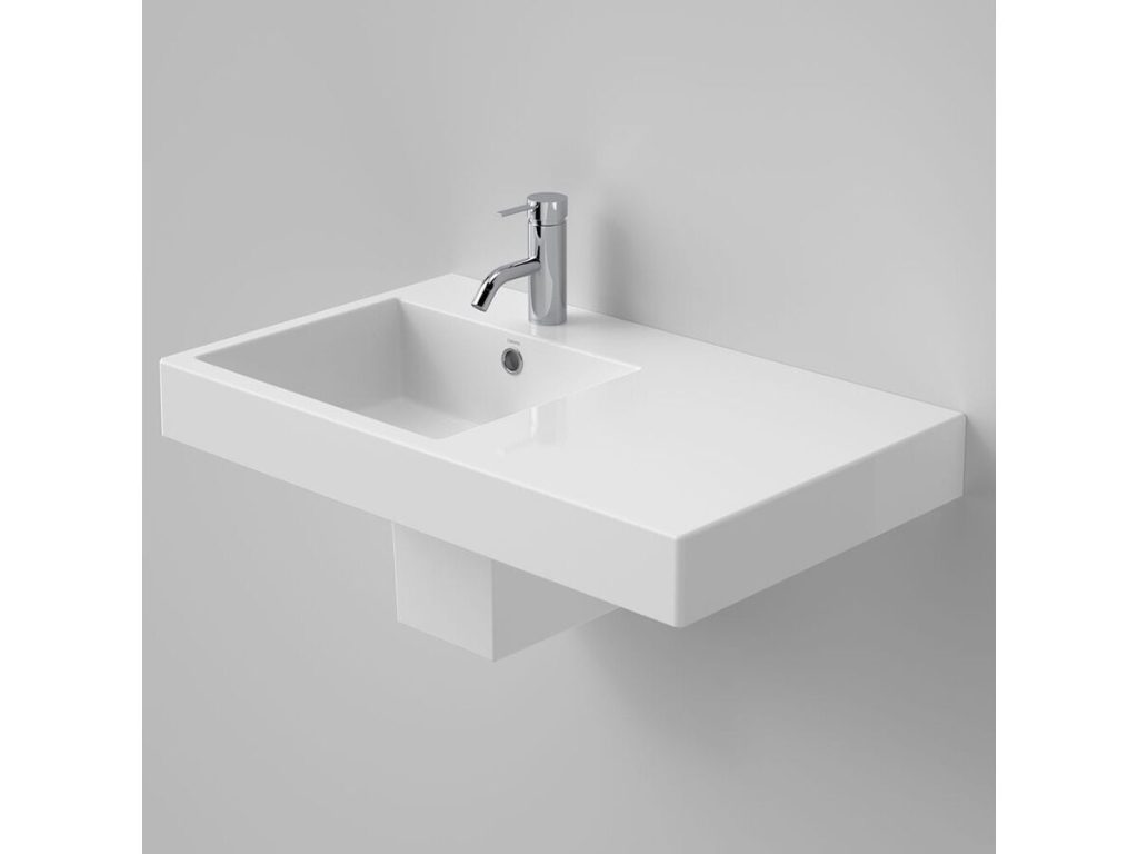 Caroma Liano Nexus 750 Wall Basin RHS O/F 1 Taphole White