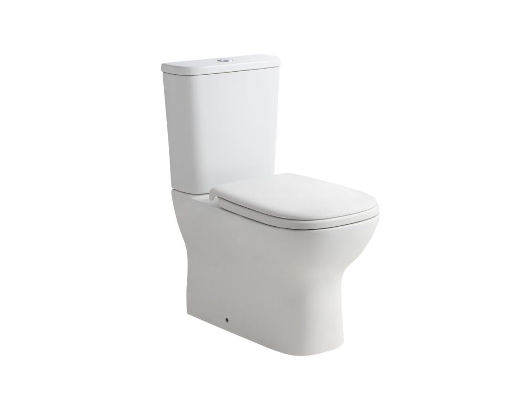 Posh Domaine Rimless Close Coupled Back to Wall Toilet Suite - Back Inlet