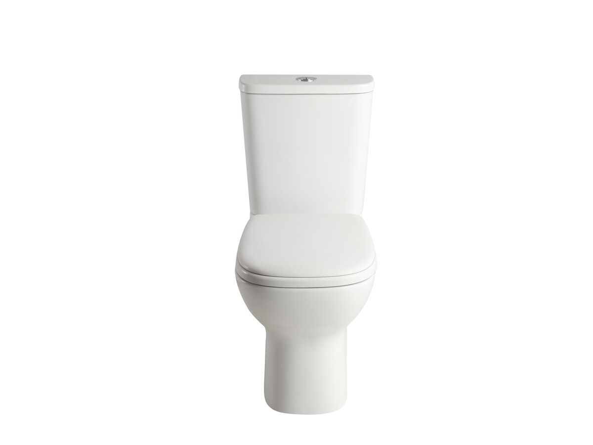 Posh Domaine Rimless Close Coupled Back to Wall Toilet Suite - Back Inlet - Image 6