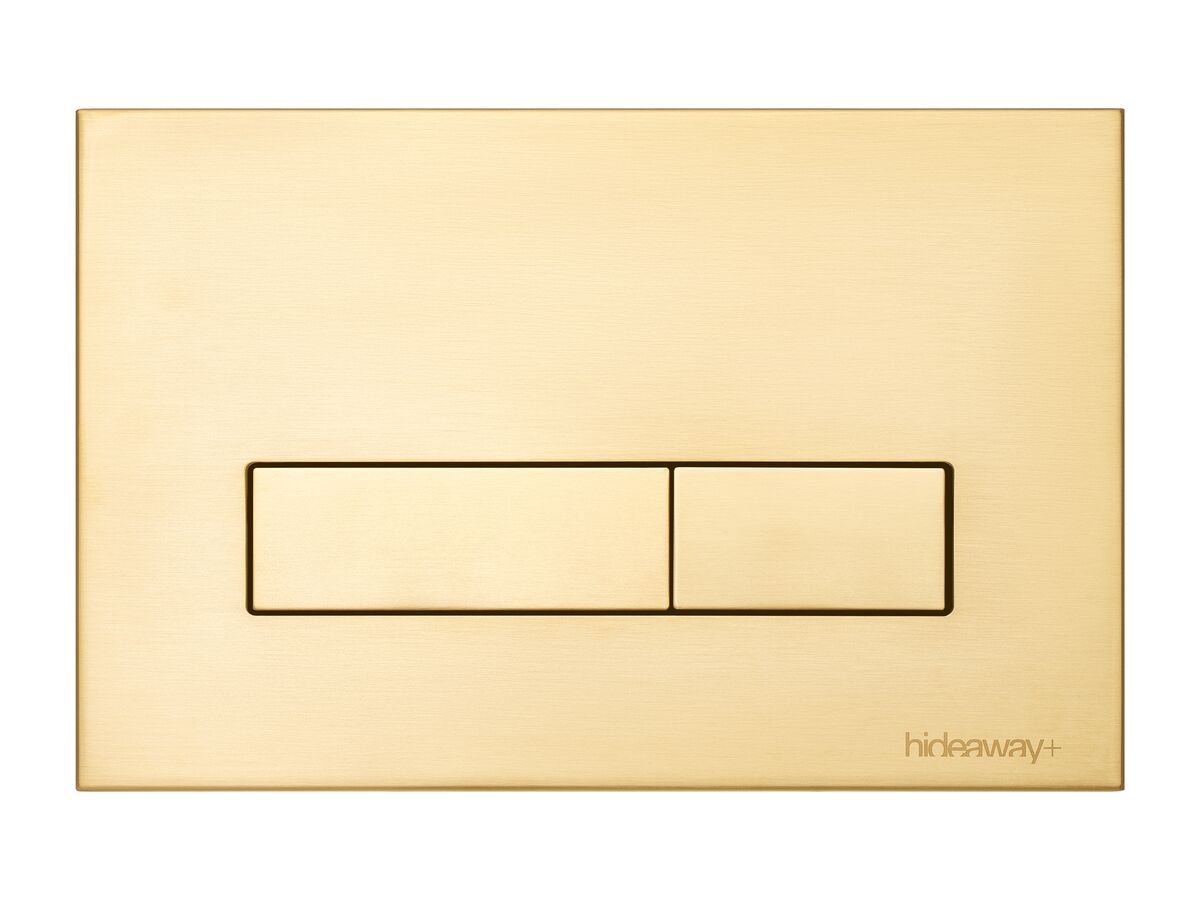 Hideaway+ Rectangle Button/Plate Inwall Metal Brushed Gold