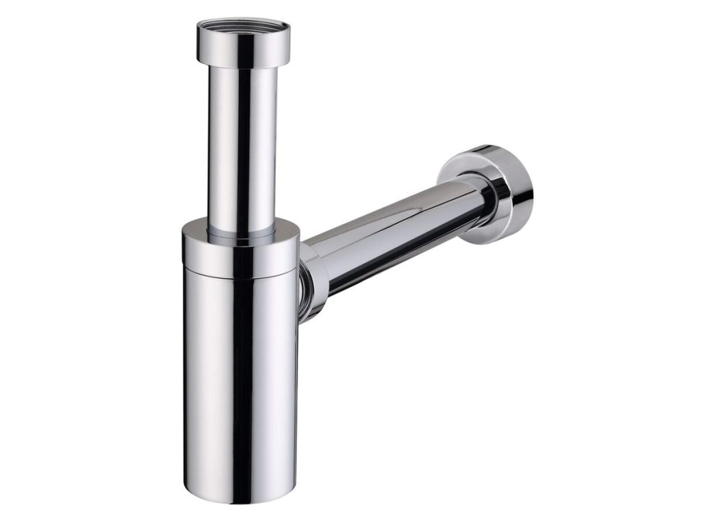 Mizu Drift Bottle Trap with Removable Base Chrome