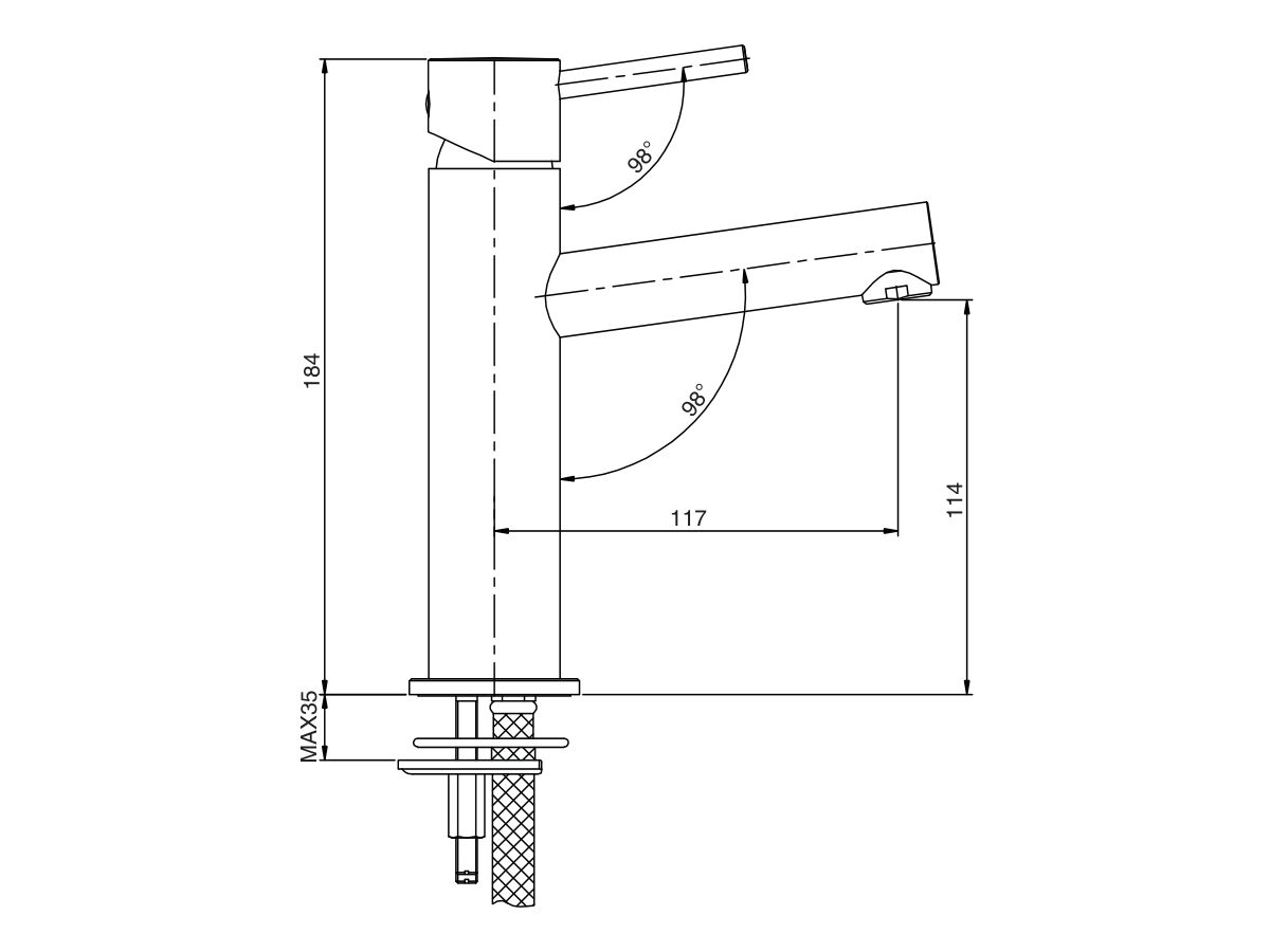 Mizu Drift MK2 Basin Mixer Tap Chrome (5 Star) - Image 3