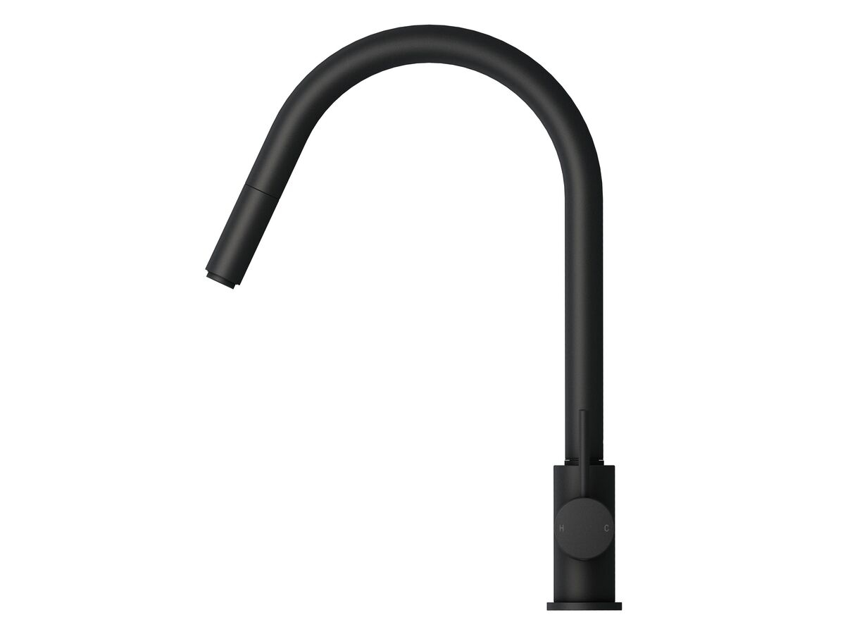 Mizu Drift MK2 Gooseneck Pull Out Sink Mixer Tap Matte Black (4 Star) - Image 2