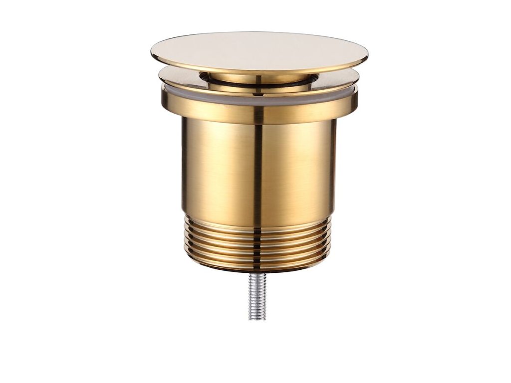 Mizu Drift Universal 40mm Flat Pop Up Plug & Waste Brushed Gold