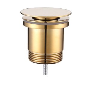Mizu Drift Universal 40mm Flat Pop Up Plug & Waste Brushed Gold